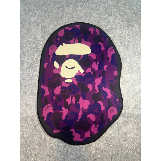 Bape Big Head Purple Rug